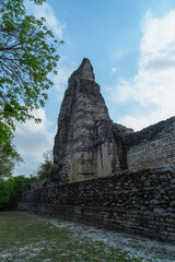 Fototapeta na wymiar Xpujil Maya Ruin in Campeche, Mexico