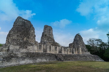 Fototapeta na wymiar Xpujil Maya Ruin in Campeche, Mexico