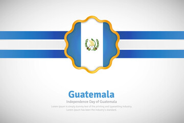 Artistic happy independence day of Guatemala with country flag in golden circular shape greeting background
