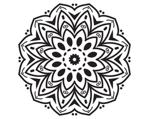 Flower Mandala Design Pattern - Floral Style with Decorative Art