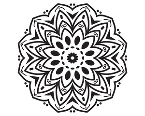 Flower Mandala Design Pattern - Floral Style with Decorative Art