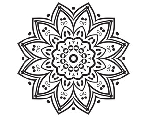 Simple Mandala Design Pattern - Floral Style with Decorative Art