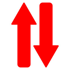Red arrow icon vector