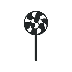 Obraz premium Peppermint round lollipop silhouette icon clip art vector illustration