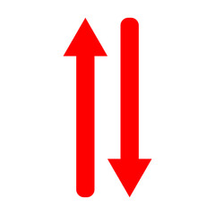 Red arrow icon vector