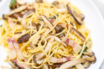 美味しそうなパスタの写真。ランチのイメージ。