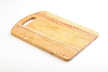 Wooden board for kitchen isolated