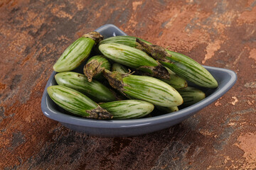 Green asian eggplant