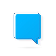 Trendy flat geometric speech bubble