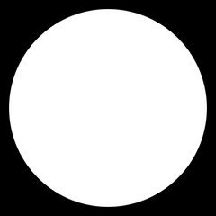 White circle on black background