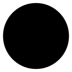 Black circle on white background