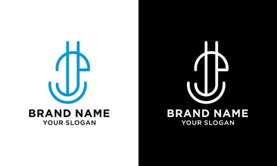 SJ ,JS ,J ,S letters abstract logo monogram