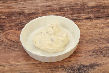 Caesar cream sauce with parmesan and herbs