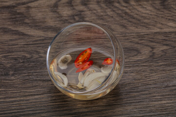 Vietnamese vinegar sauce with chili