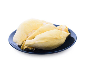 Durian on white background.Durian is the king of fruit, durian fruit is large.