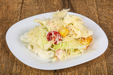 Caesar salad with chicken breast