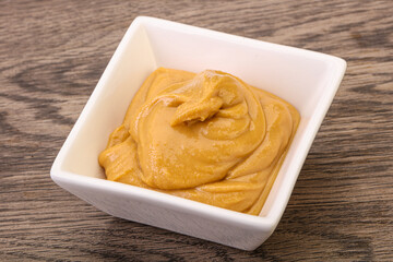 Peanut butter in the bowl