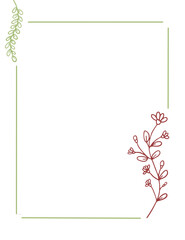 Blank printable  paper background with flower bouquet decoration, Note paper , letter A4 size stationery, digital paper illustration