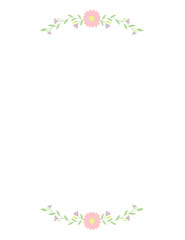 Obraz na płótnie Canvas Blank printable paper background with flower bouquet decoration, Note paper , letter A4 size stationery, digital paper illustration