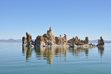 Toofa island in Mono Lake California