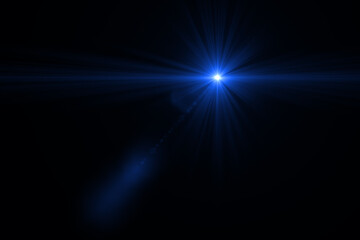 Beautiful lens flare effect on black background