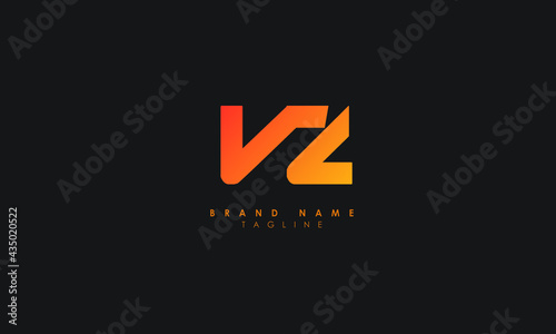 Alphabet Letters Initials Monogram Logo Vz Zv V And Z Wall Mural Wallpaper Murals Rashid