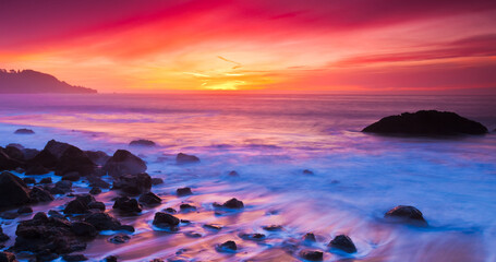 Rocky Coast Sunset