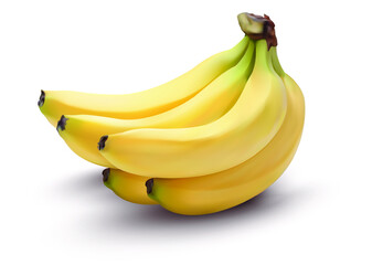 banana on white background vector realistic