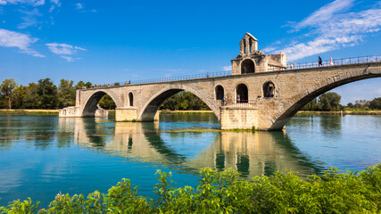 Naklejka premium Avignon Bridge on the Rhone