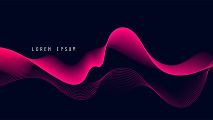 Vector background with color abstract wave