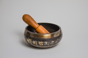 Old copper Tibetan singing bowl
