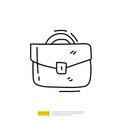 business work bag doodle icon sign symbol vector illustration