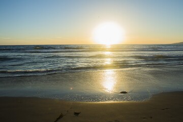 sunset on the beach