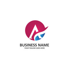 Premium letter A symbol vector logo