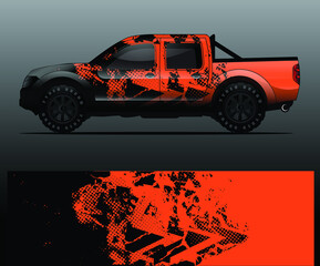 Truck decal graphic wrap vector, abstract background