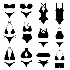 水着セット　シルエット