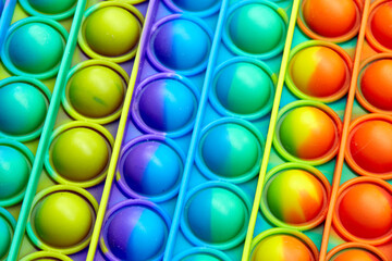 Push pop bubble flexible fidget sensory toy provide discharge and are good for the development of kids. Colorful antistress sensory toy fidget push pop it