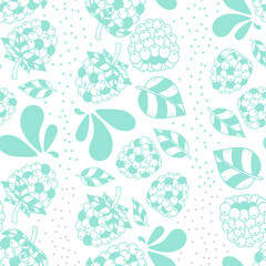 Raspberry Boom Seamless Surface Pattern Design  © Zarya