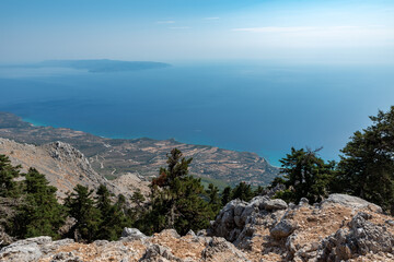 Panorama of the island of Cefalonia in Greece