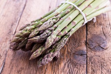 Bunch of freshly picked asparagus