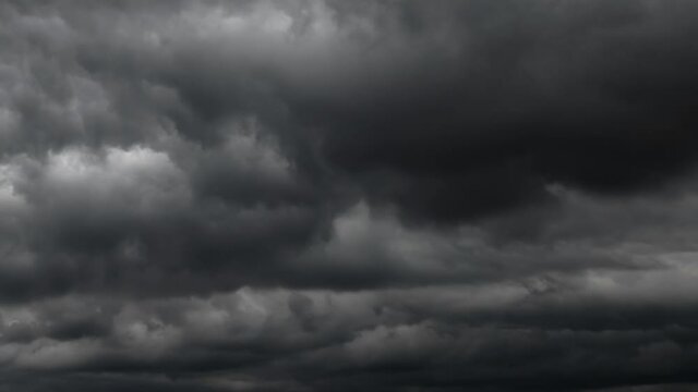 beautiful dark dramatic sky with stormy clouds time lapse before the rain 
