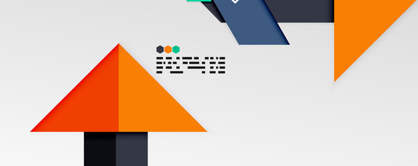 Shiny color triangles and geometric shapes vector abstract background