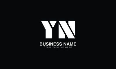 YN Y N initial logo | initial based abstract modern minimal creative logo, vector template image. luxury logotype logo, real estate homie logo. typography logo. initials logo - obrazy, fototapety, plakaty