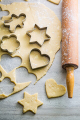Preparation for baking milky biscuits. Preparation of butter biscuits.