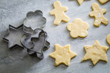 Making traditionally milky biscuits. Homemade butter biscuits.