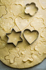 Preparation for baking butter cookies. Preparation of butter cookies.