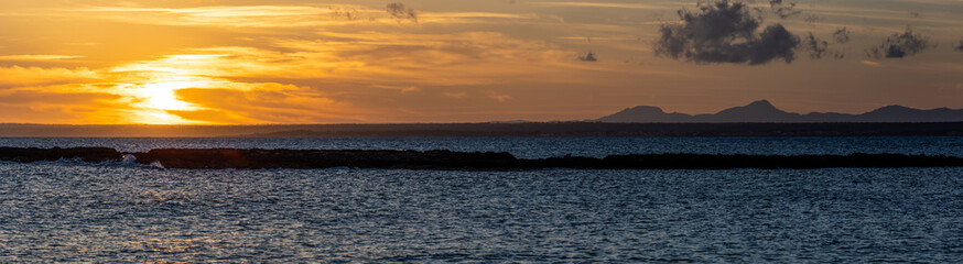 Panorama puesta de sol