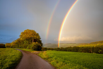 Double Rainbow and Landscape