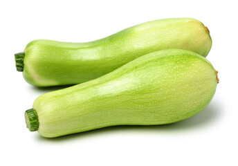 Zucchini on white background 
