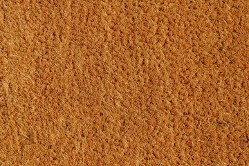 Brown coir natural fiber doormat, Close up details texture of coconut doormat, Plain natural dried...